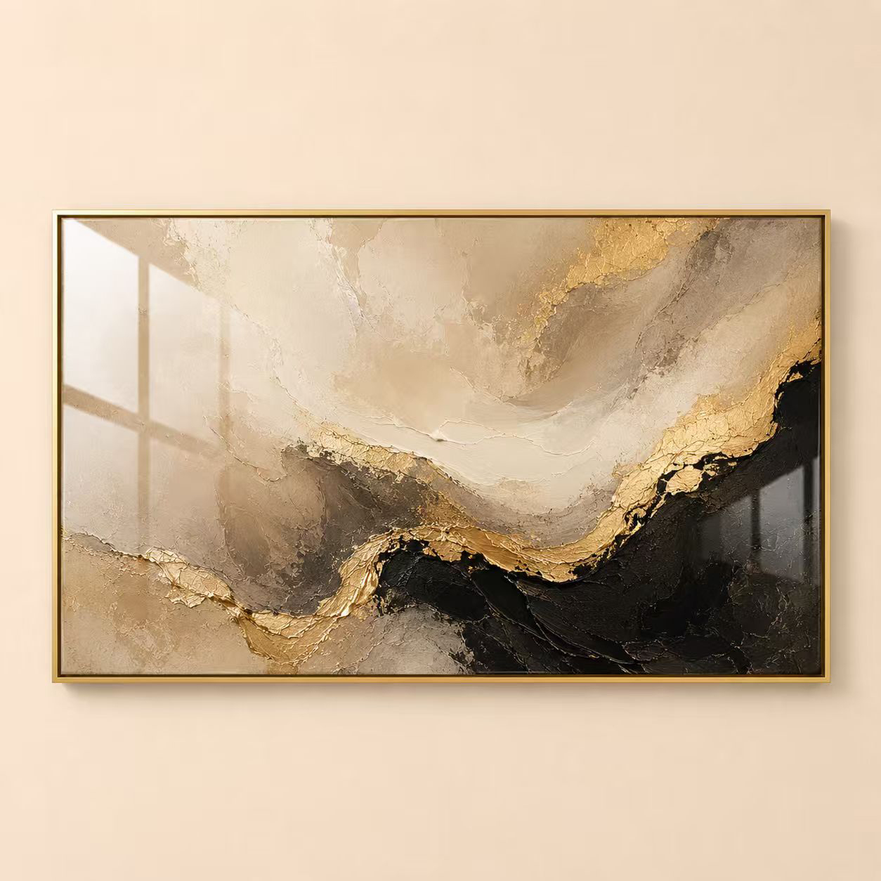 Aluminum Framed Crystal Porcelain Art